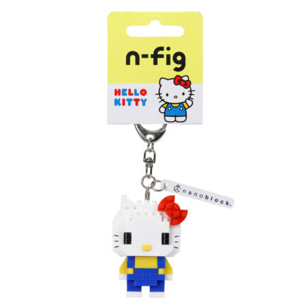 N-Fig Keyring - Sanrio Hello Kitty - N-Fig moulded nanoblock-style keyring - Nanoblock micro-sized building block set