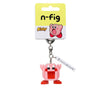 N-Fig Mini Keyring - Kirby Inhale - N-Fig moulded nanoblock-style keyring - Nanoblock micro-sized building block set