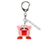 N-Fig Mini Keyring - Kirby Inhale - N-Fig moulded nanoblock-style keyring - Nanoblock micro-sized building block set