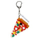 N-Fig Keyring - Fab Food Pizza - N-Fig moulded nanoblock-style keyring - Nanoblock micro-sized building block set