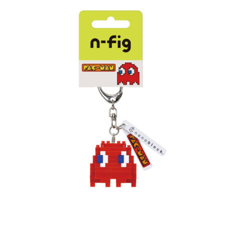 N-Fig Keyring - PAC-MAN Blinky - N-Fig moulded nanoblock-style keyring - Nanoblock micro-sized building block set