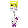 N-Fig Keyring - Sanrio Hello Kitty Purple - N-Fig moulded nanoblock-style keyring - Nanoblock micro-sized building block set