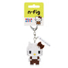 N-Fig Keyring - Sanrio Hello Kitty Brown - N-Fig moulded nanoblock-style keyring - Nanoblock micro-sized building block set