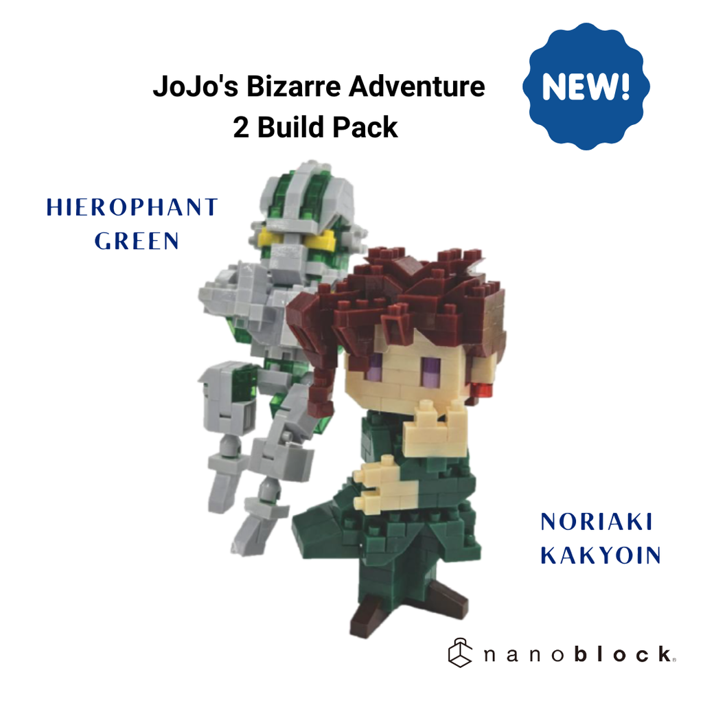 JoJo: 2 Build Pack - Noriaki Kakyoin & Hierophant Green - Nanoblock micro-sized building block set