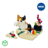 Calico Cat on base plate - ECO Friendly PKG - Nanoblock micro-sized building block set