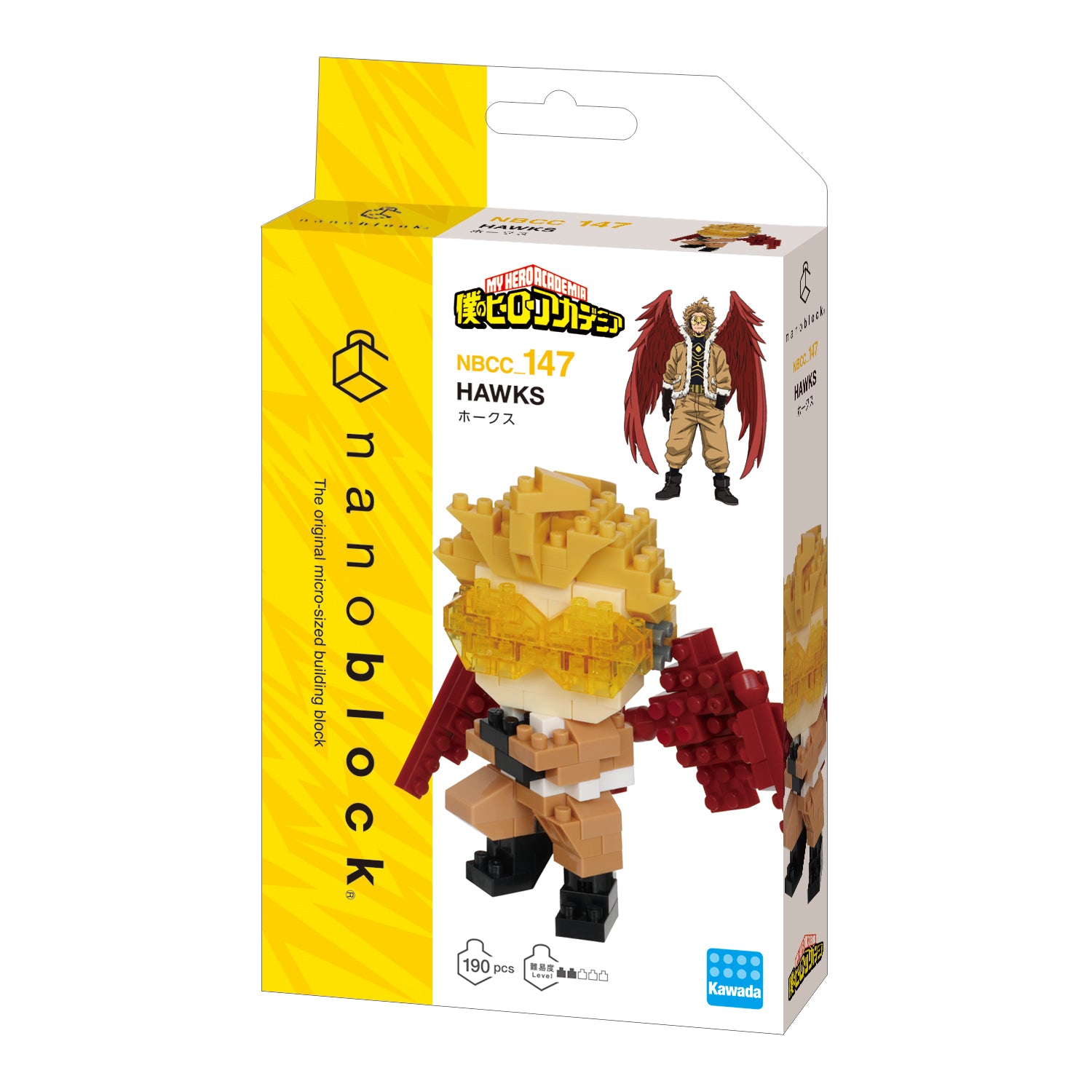 Hawk Blocks nanoblock My Hero Academia - Hawks | Micro-Sized Building Block Set